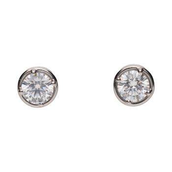 PENDIENTES<BR>PENDIENTES DORMILONAS EN ORO BLANCO CO... · ref.: PRESENTA CERTIFICADO...