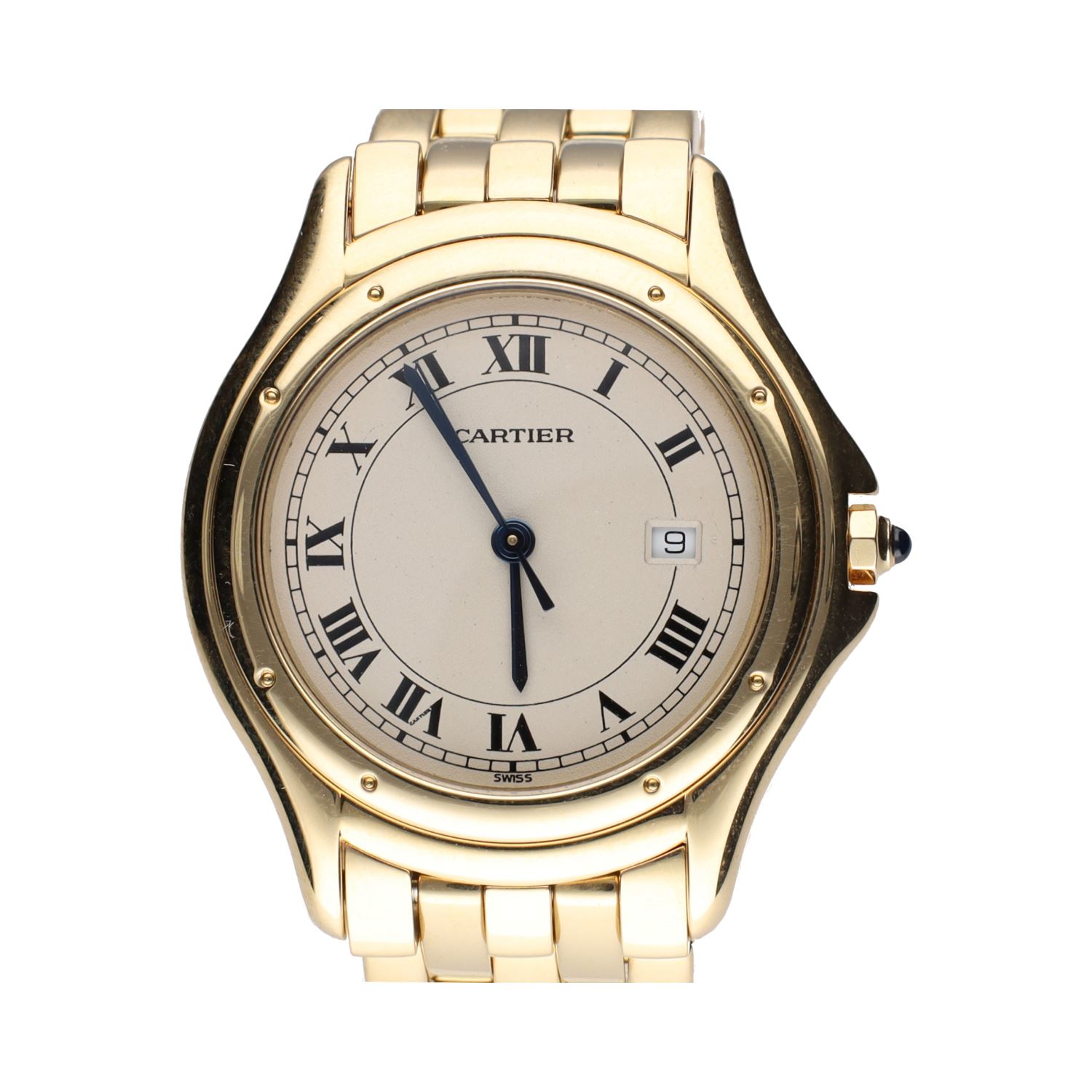 Cougar oro amarillo quartz 33mm.   