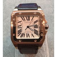 CARTIER<BR>SANTOS 100 ORO ROSA 38MM.