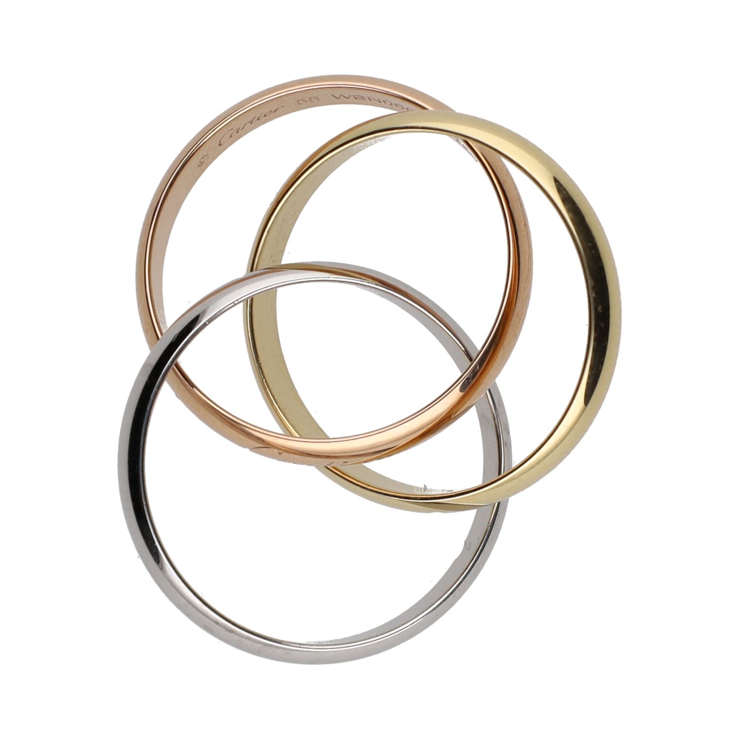 Sortija trinity de cartier. Talla 55.