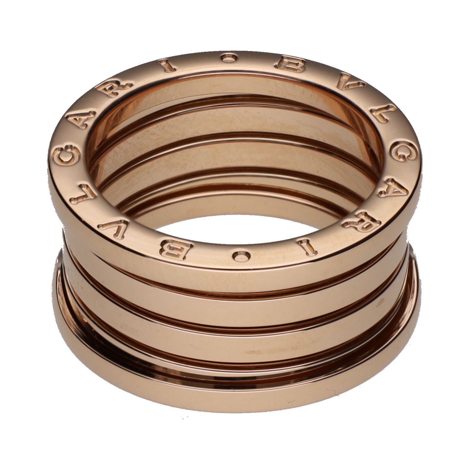 Sortija bulgari b-zero realizada en oro rosa. Talla 56.