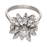 ANILLOS / SORTIJAS<BR>SORTIJA EN ORO BLANCO CON BRILLANTES. ...