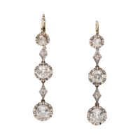 PENDIENTES<BR>PENDIENTES LARGOS ANTIGUOS EN ORO AMAR...