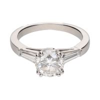 ANILLOS / SORTIJAS<BR>SOLITARIO EN ORO BLANCO CON BRILLANTE ...
