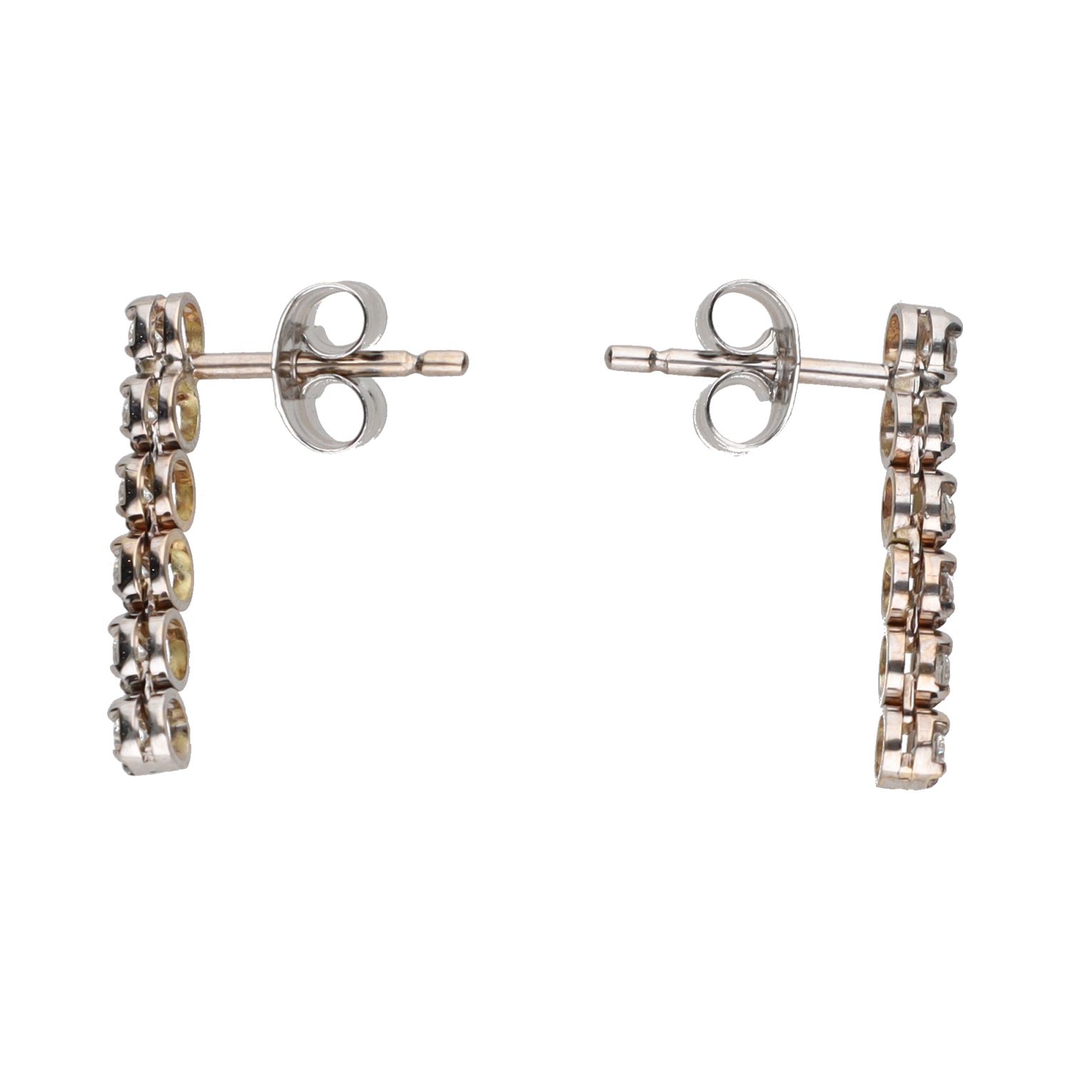 Pendientes en oro blanco con brillantes.