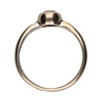 Sortija solitario en oro blanco con un brillante. Talla 4.