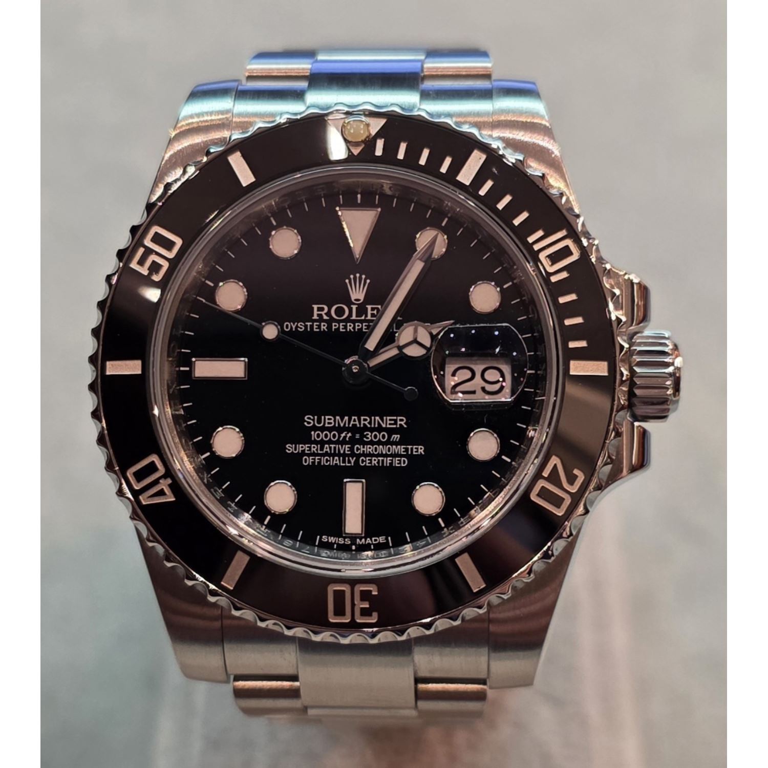 Submariner date cerámico acero 40mm.   