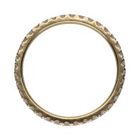 Sortija alianza eternity en oro amarillo con brillantes. Talla 13.