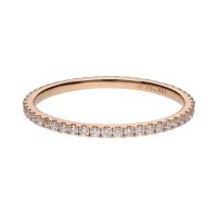 Sortija alianza eternity en oro rosa con brillantes. Talla 13.