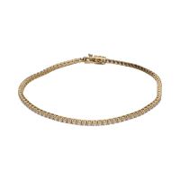 PULSERAS<BR>PULSERA RIVIERE EN ORO AMARILLO CON BR...