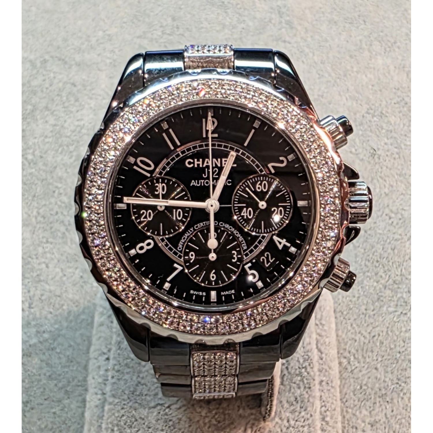 J12 chronograph cerámica negra 41mm.  