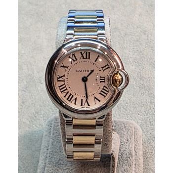 CARTIER<BR>BALLON BLEU ACERO Y ORO SEÑORA 28MM.  ... · ref.: 3009