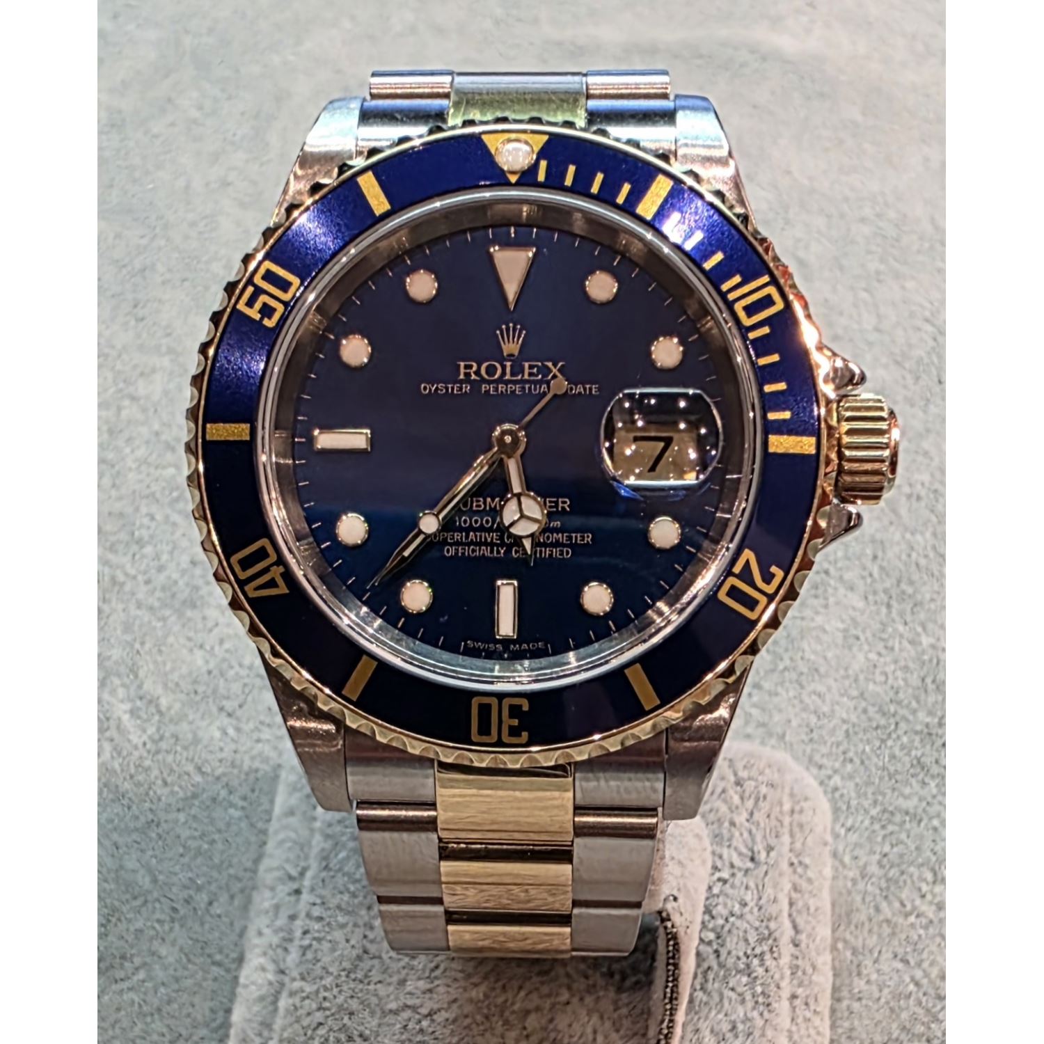 Submariner date acero y oro azul 40mm.   