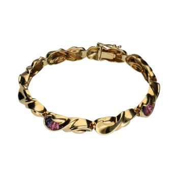 PULSERAS<BR>PULSERA EN ORO AMARILLO CON CUARZOS AM... · ref.: (NRMX)