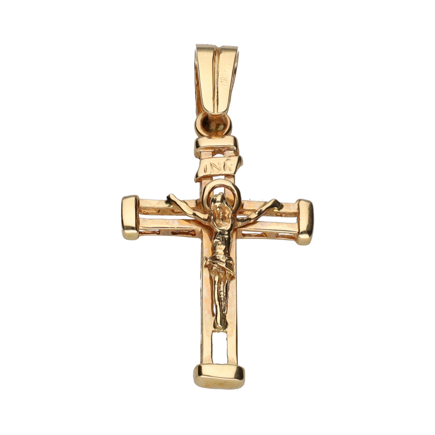Colgante cruz en oro amarillo.