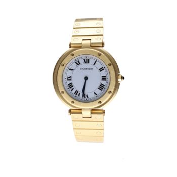 CARTIER<BR>SANTOS RONDE ORO AMARILLO QUARTZ 32MM.... · ref.: 8191