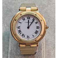 CARTIER<BR>SANTOS RONDE ORO AMARILLO QUARTZ 32MM....
