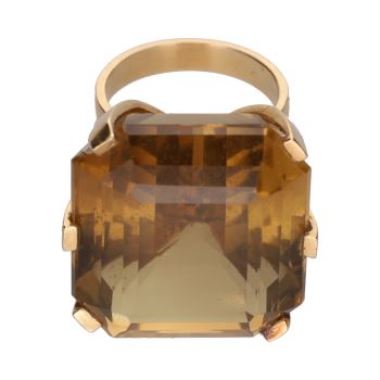 ANILLOS / SORTIJAS<BR>SORTIJA EN ORO AMARILLO CON CUARZO. TA... · ref.: (AXM)