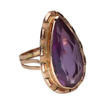 ANILLOS / SORTIJAS<BR>SORTIJA ANTIGUA EN ORO AMARILLO BAJO C... · ref.: (IM)