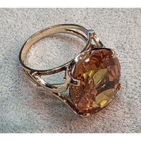 ANILLOS / SORTIJAS<BR>SORTIJA EN ORO AMARILLO CON CUARZO. TA...