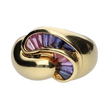 ANILLOS / SORTIJAS<BR>SORTIJA EN ORO AMARILLO CON AMATISTAS.... · ref.: (IMX)