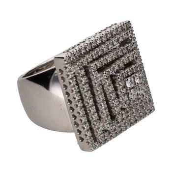ANILLOS / SORTIJAS<BR>SORTIJA ANCHA CON FORMA DE PIRÁMIDE EN... · ref.: (ARAI)