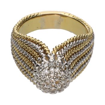 ANILLOS / SORTIJAS<BR>SORTIJA EN ORO AMARILLO Y ORO BLANCO C... · ref.: (OMX)