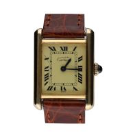 Must de cartier plata vermeil cuerda manual 21mm.   