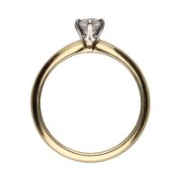 Solitario tiffany & co en oro amarillo con un brillante de 0,32ct. Talla 12.